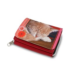 Toon details voor SUBLI Portemonnee Rood Stof - formaat 8,5 x 12 cm. Afbeelding van SUBLI Portemonnee Rood Stof - formaat 8,5 x 12 cm.